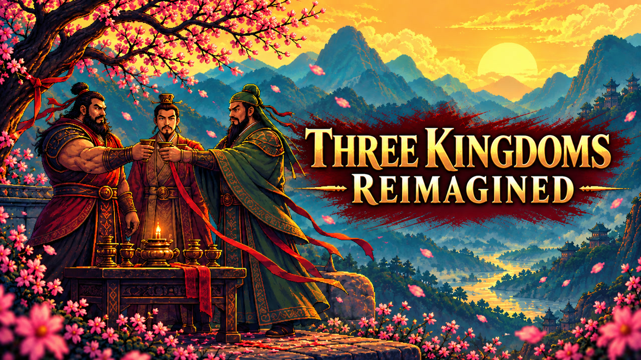 Three Kingdoms Reimagined: the oath brothers in the peach garden